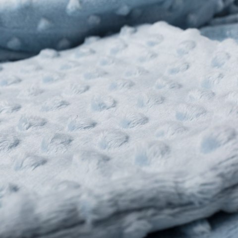 Kocyk zimowy Szary minky gruby koc z rękawkami