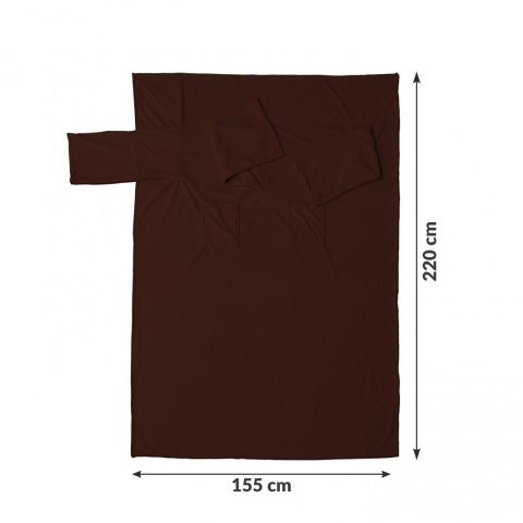 Kocyko Szlafrok dla Pary Czekolada koc z rękawami