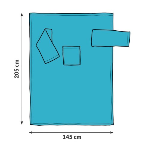 Kocyko-szlafrok SUPER MAMA - Niebieski - prezent dla mamy na urodziny