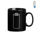 Kubek Bateria magiczny czarny zmieniający kolor
