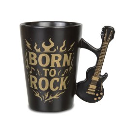 Kubek Gitara Elektryczna - Single Cut Style - czarny matowy rockowy