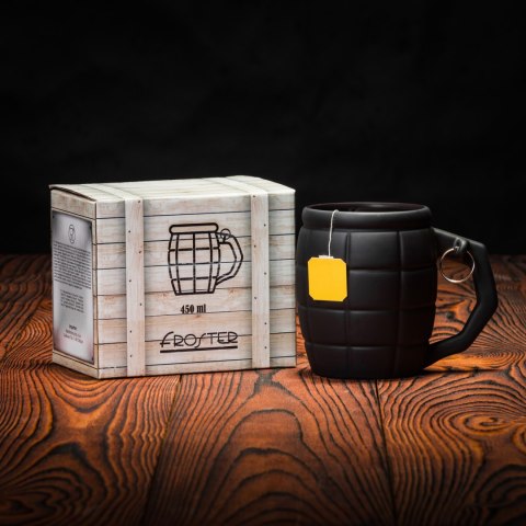 Kubek Granat Czarny 450ml prezent Dzień Chłopaka