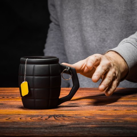 Kubek Granat Czarny 450ml prezent Dzień Chłopaka