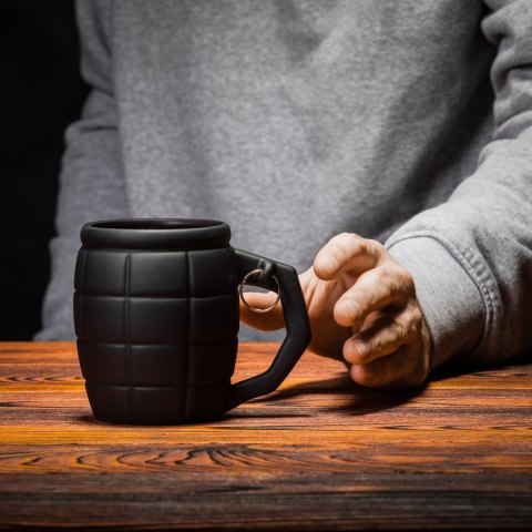 Kubek Granat Czarny 450ml prezent Dzień Chłopaka