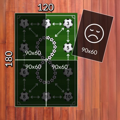 Zestaw Młodego Piłkarza - Mata Sprintigo ProMat 180x120 i Zdrapka Piłkarza