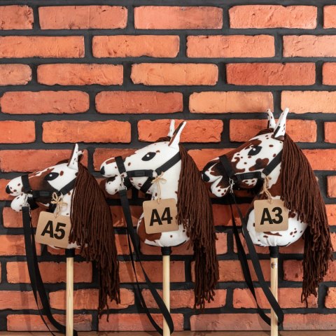 Hobby Horse Skippi A5 - łaciaty - nakrapiany - brązowo biały - dla dziecka