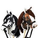 Hobby Horse z kantarem - łaciaty - appaloosa - czarno biały - dla dziecka