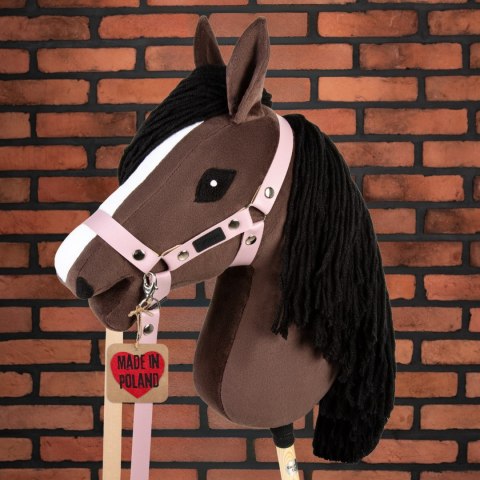 Skippi Kantar dla Hobby Horse - wodze, ekoskóra - różowy