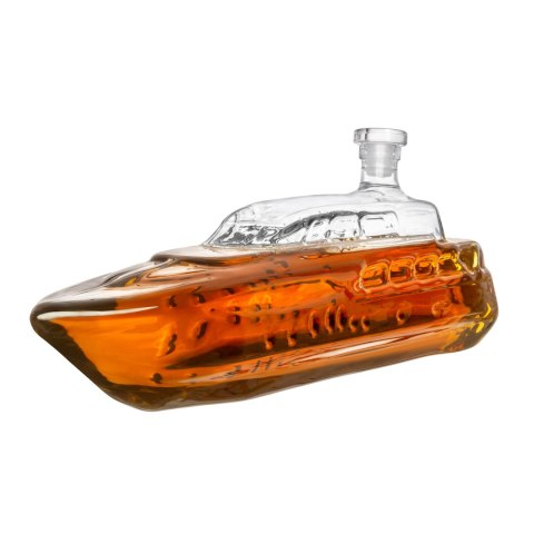 Karafka Yacht 1L - akcesoria do whisky - w kształcie luksusowego jacht -u