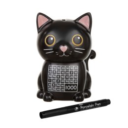 Skarbonka Kot do wykreślania - prezent dla dziecka, urodziny, wielorazowa