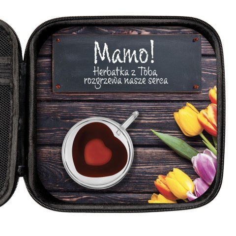 Zestaw Prezentowy dla Mamy - Serce - Filiżanka serce, herbata z sercami