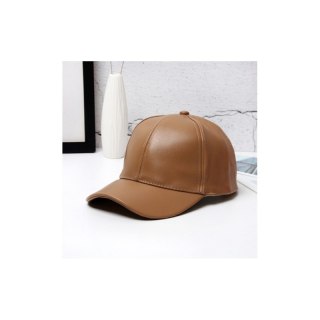 Czapka z daszkiem ekoskóra damska CZ12KAR