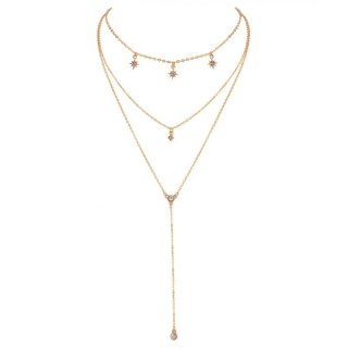 Długi naszyjnik multi delikatny gwiazdki N750