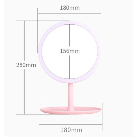 Lusterko simple stojące różowe L4R