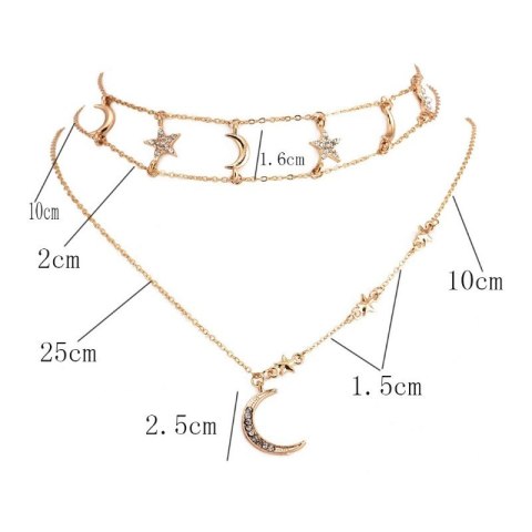 Naszyjnik choker delikatny 2W1 N749