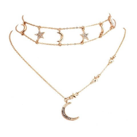 Naszyjnik choker delikatny 2W1 N749
