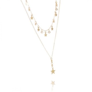 Naszyjnik stal chirurgiczna pozłacana 14k gold NST1376