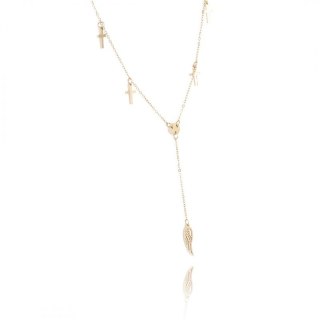 Naszyjnik stal chirurgiczna pozłacana 14k gold NST1382