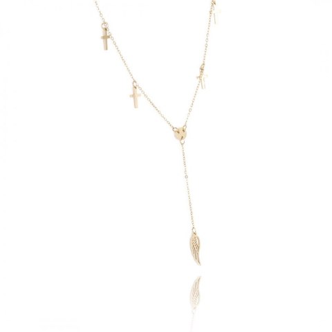 Naszyjnik stal chirurgiczna pozłacana 14k gold NST1382