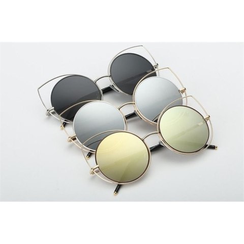 OKULARY LUSTRZANE KOCIE OCZY - RÓŻOWE OK86WZ3