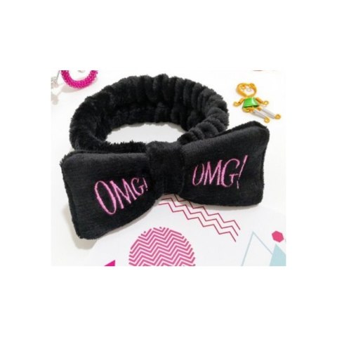 Opaska kosmetyczna uszka ozdobna czarna O229WZ2