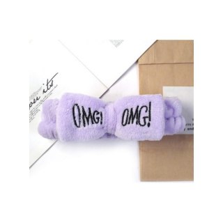 Opaska kosmetyczna uszka ozdobna fiolet O229WZ4