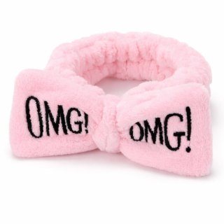 Opaska kosmetyczna uszka ozdobna, różowa O229WZ1