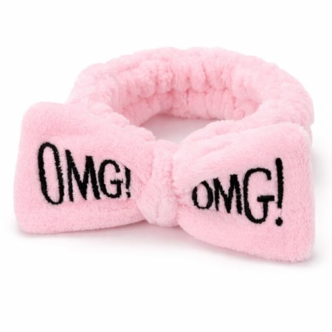 Opaska kosmetyczna uszka ozdobna, różowa O229WZ1