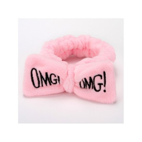 Opaska kosmetyczna uszka ozdobna, różowa O229WZ1