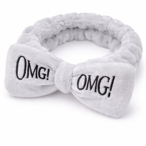 Opaska kosmetyczna uszka ozdobna szara O229WZ3