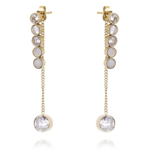 Kolczyki ze stali chirurgicznej pozłacane sztyfty KST2702