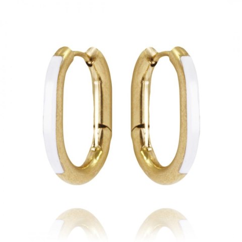 Kolczyki ze stali szlachetnej pozłacanej 14k złotem KST2925