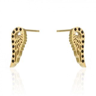 Kolczyki ze stali szlachetnej pozłacanej sztyft KST2091