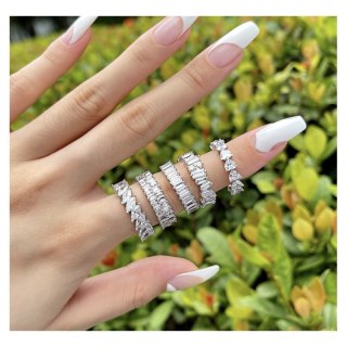 Pierścionek cyrkonie stal chirurgiczna platerowana złotem PST866, Rozmiar pierścionków: US6 EU11