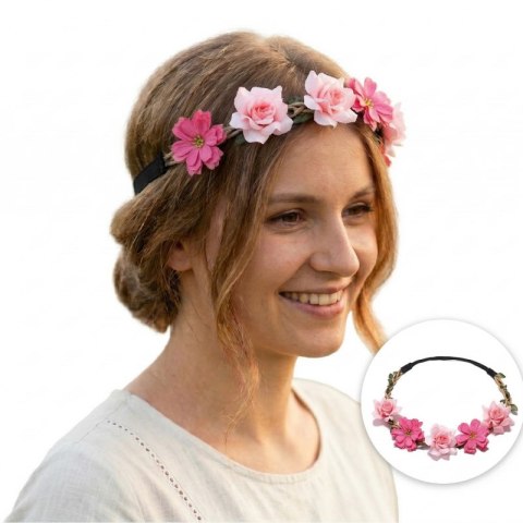 Wianek, opaska do włosów z kwiatów, delikatny bogaty W78FIO