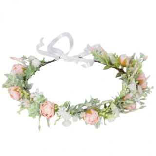 Wianek, opaska do włosów z kwiatów, delikatny wianuszek BOHO W104