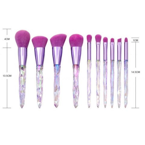 Zestaw 10 szt pędzli do makijażu PZ42