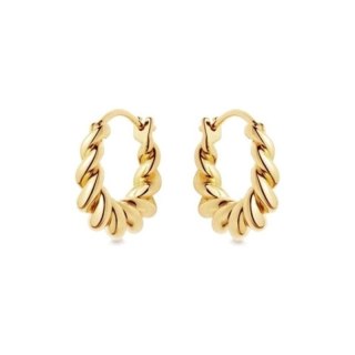 Kolczyki ze stali szlachetnej platerowane 14k złotem KST3037