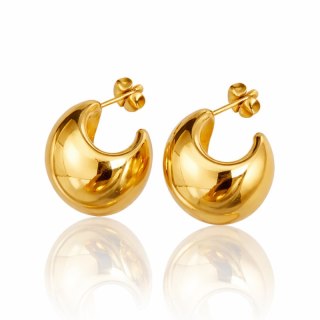 Kolczyki ze stali szlachetnej pozłacanej KST3171