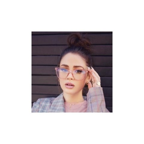 OKULARY plastikowe "ZERÓWKI" transparentne OK202R róż