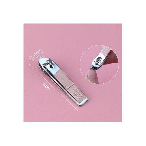 Zestaw akcesoriów do manicure w etui różowa świnka 7w1 AK07