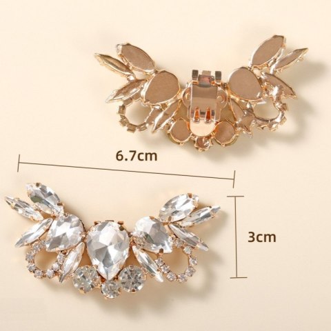 Klipsy do butów z kryształkami, cyrkoniami 2 szt. KDB49