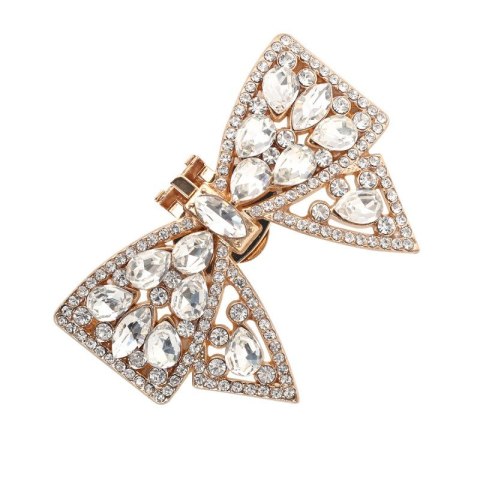 Klipsy do butów z kryształkami, cyrkoniami KOKARDKI 2 szt. KDB50