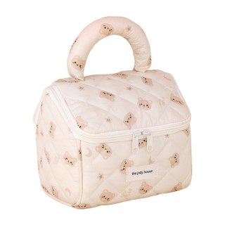 Kosmetyczka rozkładana elegancka kuferek pikowana BEAR KS131K