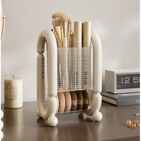 Organizer na pędzle, kosmetyki kremowy 20cm x 12cm CB59