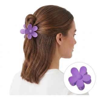 Spinka do włosów klamra XL kwiat fiolet 7 x 7,5 cm SP194