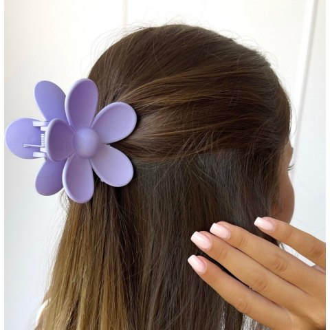 Spinka do włosów klamra XL kwiat fiolet 7 x 7,5 cm SP194