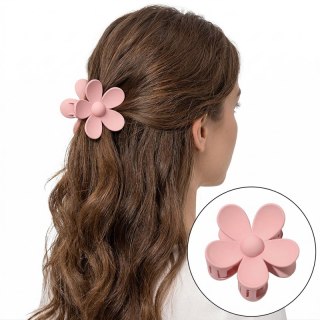 Spinka do włosów klamra XL kwiat różowa 7 x 7,5 cm SP152R
