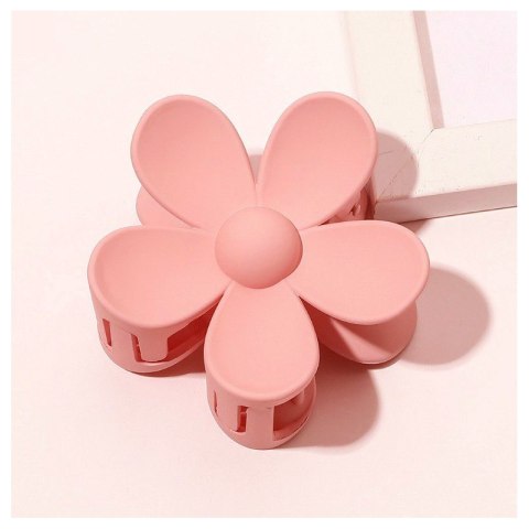 Spinka do włosów klamra XL kwiat różowa 7 x 7,5 cm SP152R
