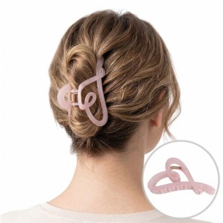 Spinka klamra do włosów XL transparentna różowa 12x5cm SP371